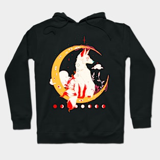 Kitsune Fox, Japanese Mythology, Japanese Style Art With Cherry Blossom Hoodie